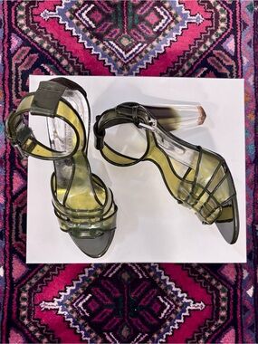 Stella McCartney green lucite heels size 38